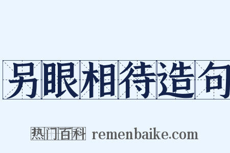 另眼相待造句是什么意思的图片